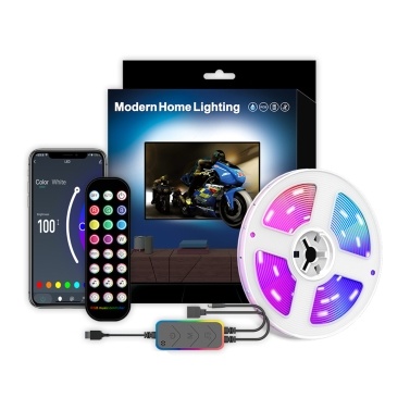 Wi-Fi TV Strip Light USB 5v 5050rgb Цветная музыка Управление звуком Граффити Интеллектуальная подсветка Ремешок